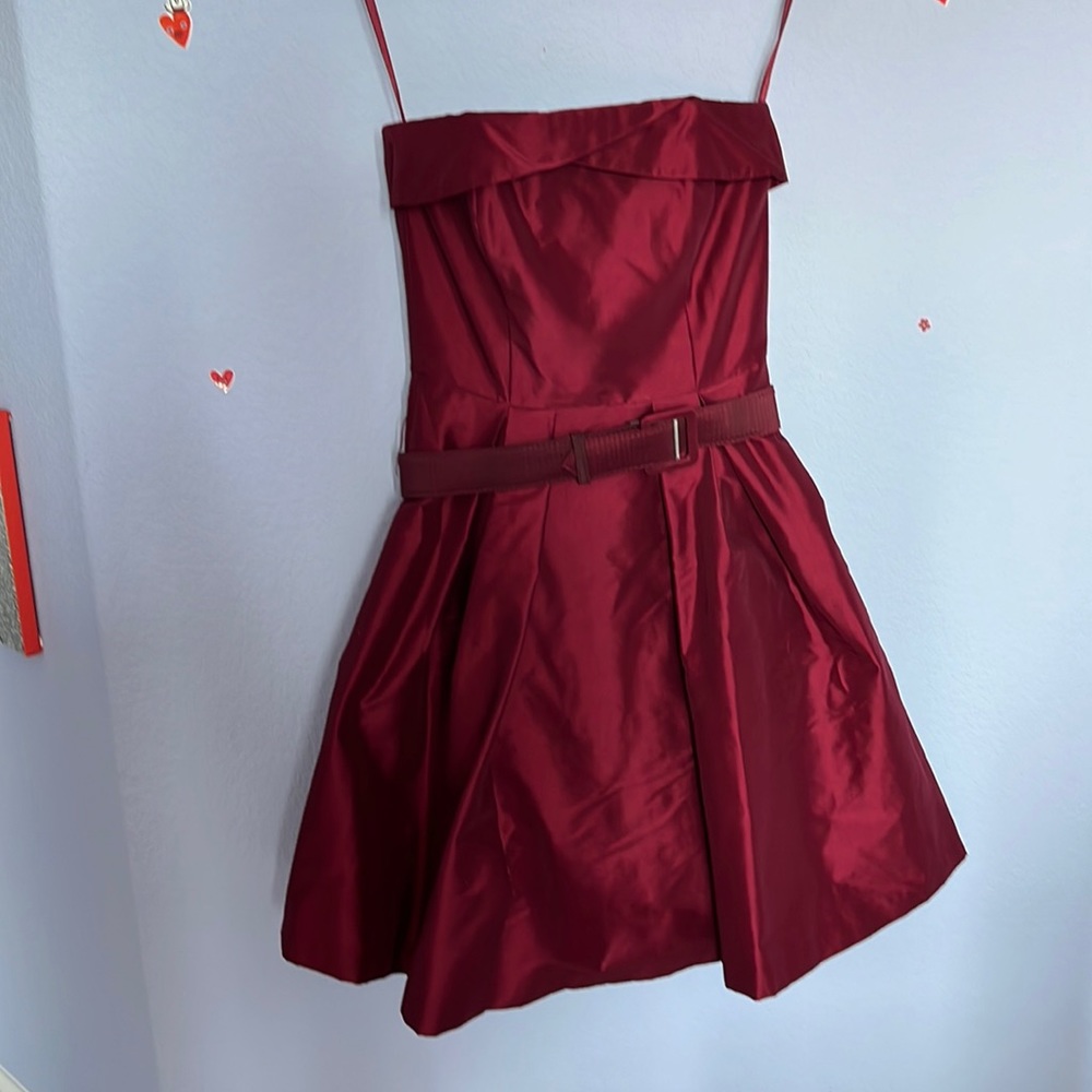Super cute strapless cocktail dress with belt